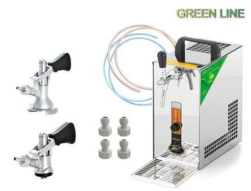 Lindr Výčepní zařízení PYGMY 20/K NEW s kompresorem 2x naražeč SET01604 Green Line, bajonet-plochý