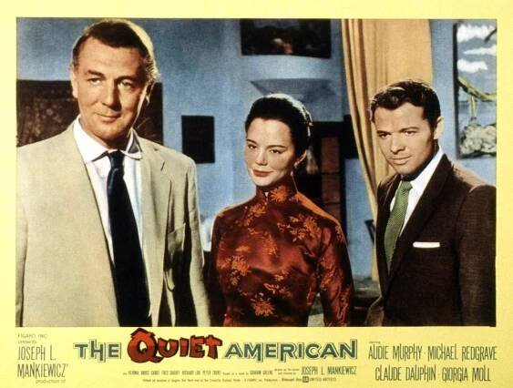 THE QUIET AMERICAN, Michael Redgrave, Giorgia Moll, Audie Murphy, 1958