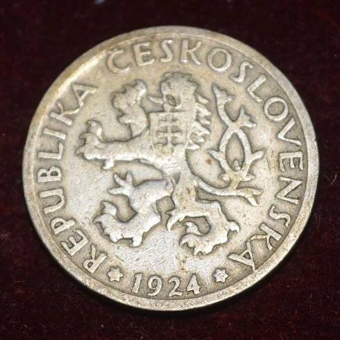 Československo - 1 Kč 1924 - Numismatika