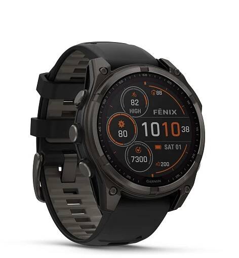 Fenix8Solar 47 HR Carbon Front Right 0014 wf carbon