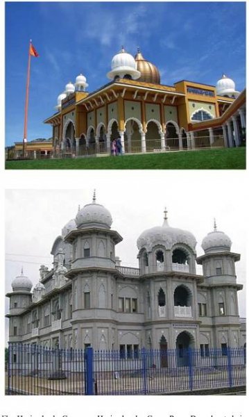 western region. The gurdwara presents a beautiful  tional gurdwara motifs and the kinds of spaces 
