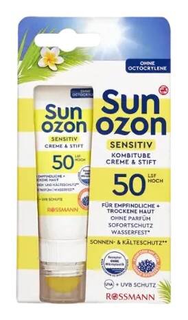 Opalovací krém v tyčince Sensitive SPF50