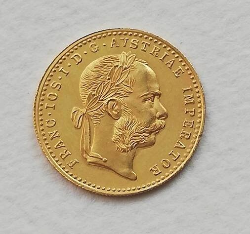 Zlatý dukát 1915 Franz Josef l. ve skvělém stavu - Numismatika