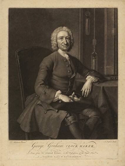 Ink mezzotint portraint of George Graham