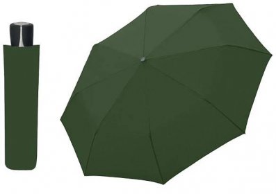 Doppler Mini Fiber tmavě zelený - dámský/pánský skládací deštník