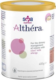 Althéra® hypoallergenic, whey protein-based extensively hydrolyzed powdered formula.