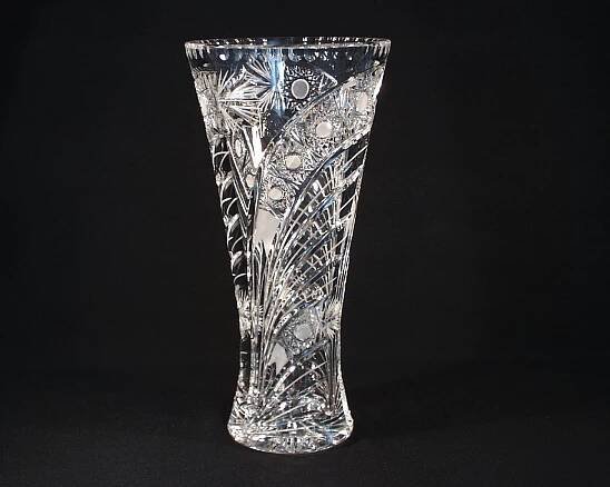 Váza křišťálová broušená 80019/35003/355 35cm. - Tom Crystal Bohemia - Broušené vázy | Porcelán, sklo, lustry, nože, šperky