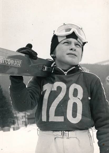 Pavel Ploc jako mladší žák TJ Jiskra Harrachov, 1976