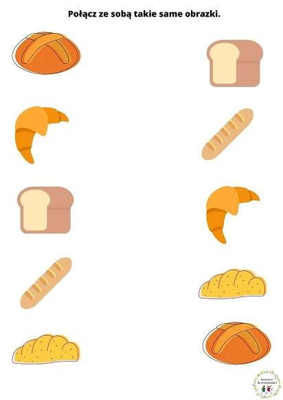 the different types of breads are shown in this worksheet for children to learn