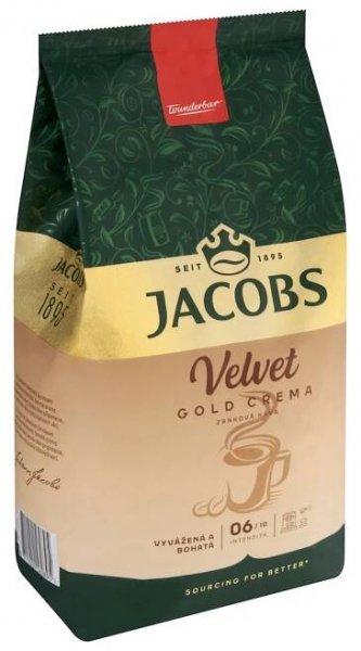 Jacobs Velvet Gold Crema zrnková káva 1000g
