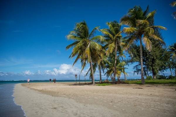 Sandy beach of Luquillo, Puerto Rico