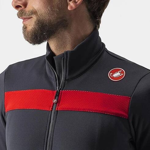 Castelli Puro 3 LS Jersey M šedá/červená | M1 Project Sport