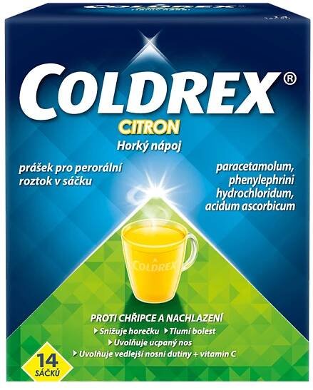 Coldrex Horký nápoj citron 14 sáčků