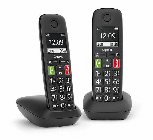 Gigaset Telefon bezprzewodowy E290 Duo Black Obrázek produktu 