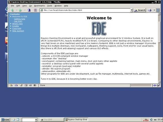 EDE - screenshots