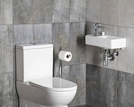 Sapho MINOS keramické umývátko 40x22cm, baterie vlevo, bílá 4759