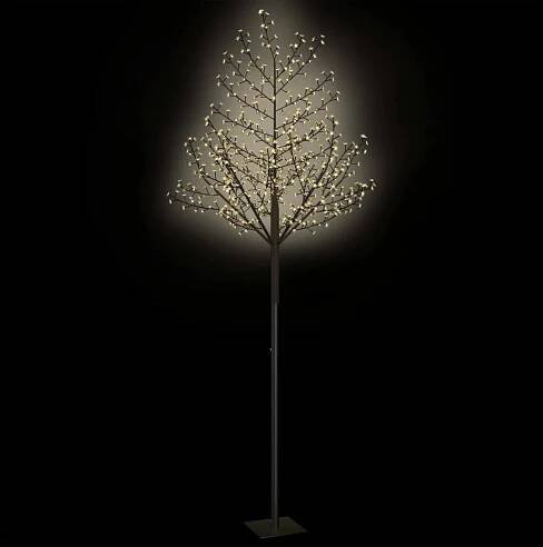 vidaXL Vánoční strom 600 LED teplé bílé světlo třešňový květ 300 cm