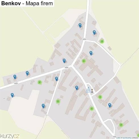 Benkov - mapy | Kurzy.cz