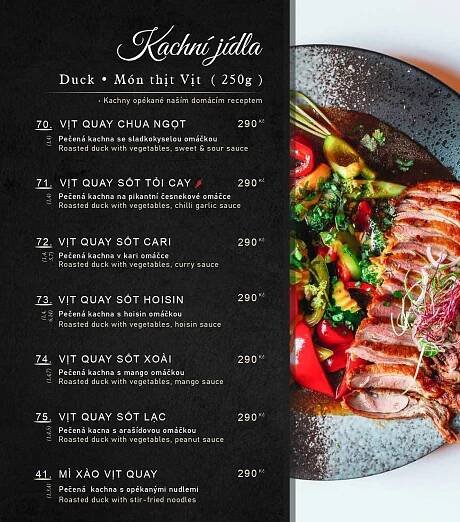 Maison Viet Olomouc - Menu
