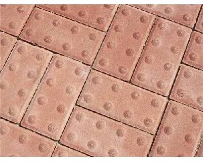 Zámková dlažba BEST Klasiko pro nevidomé - červená Výška: 6 cm