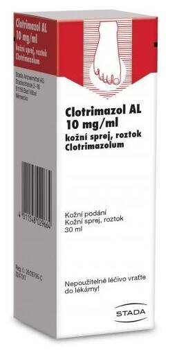 CLOTRIMAZOL AL 10 mg/ml kožní sprej, roztok (Plísně) - Jednodruhové