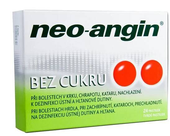 Neo-angin bez cukru tvrdé pastilky 1×24 ks, liek