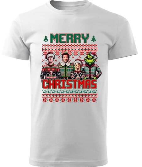 Pánské tričko Merry Christmas Movie Ugly sweater