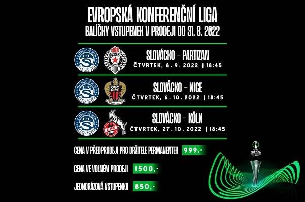 Informace k prodeji balíčků na Evropskou konferenční ligu UEFA