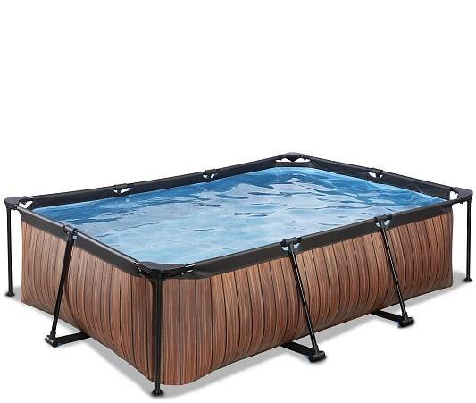 Exit Toys Wood Pool 2,2 x 1,5 m hnědý, + kartušová filtrace + kartušová filtrace od 2 490 Kč
