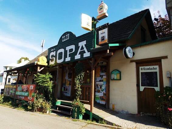 Zelenáčova šopa - ve Zlíně - Cyklo bar - hospůdka