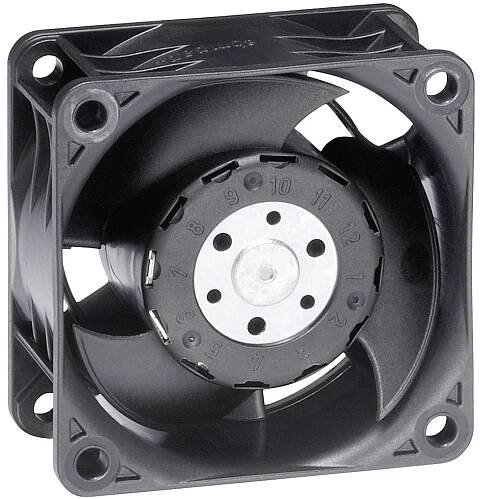 EBM Papst 612 J/2H axiální ventilátor, 12 V/DC, 70 m3/h, (d x š x v) 60 x 60 x 32 mm, 9292512001