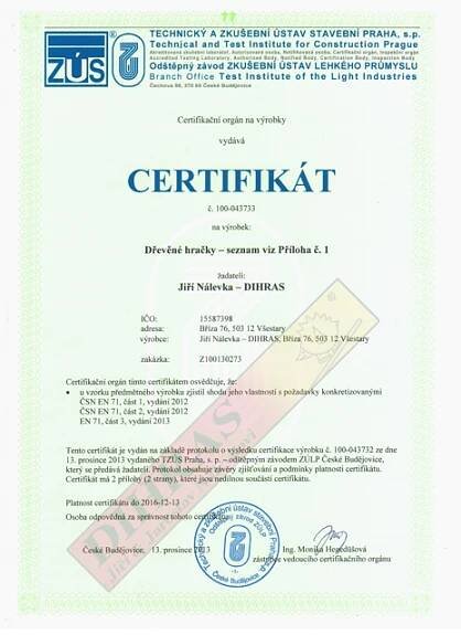 Dihras - České dřevěné hračky - Originální kvalita