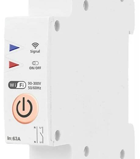 Wifi relé stykač na DIN lištu TUYA - 16A