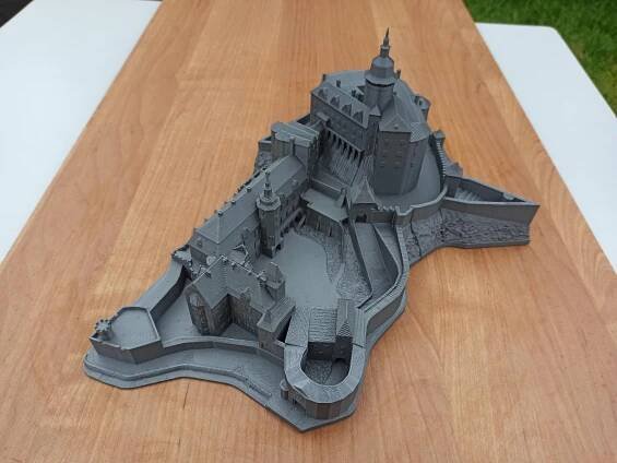 model zámku Frýdlant - verze 2 , 3D tisk - Modelářství
