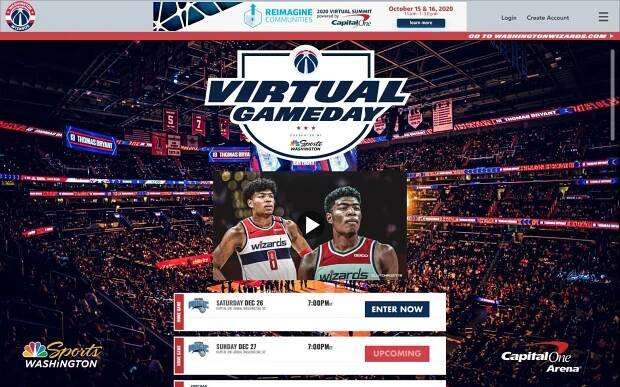 Monumental Sports & Entertainment and Kiswe Launch "Virtual Gameday" – a New, Second Screen Offering for Start of Washington Wizards 2020-21 Season