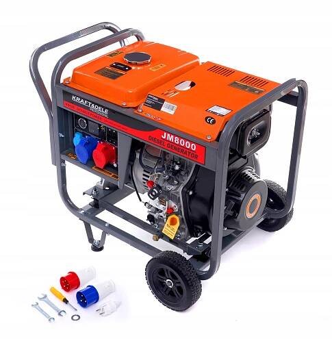 Generátor, elektrocentrála 8000W se startérem, AVR, 230V/380V, Kraft&Dele KD126 - Dum-dilna.cz
