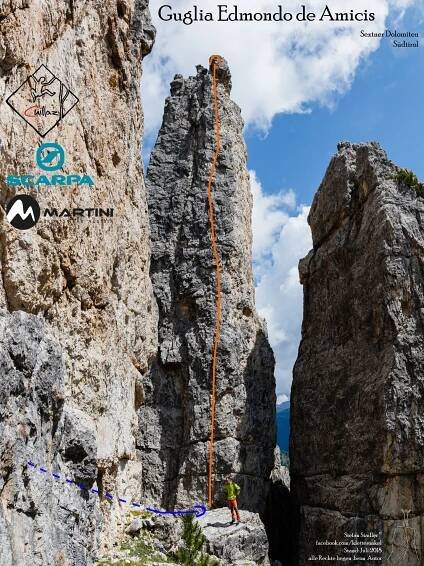 Vrchol v oblasti Auronzo di Cadore