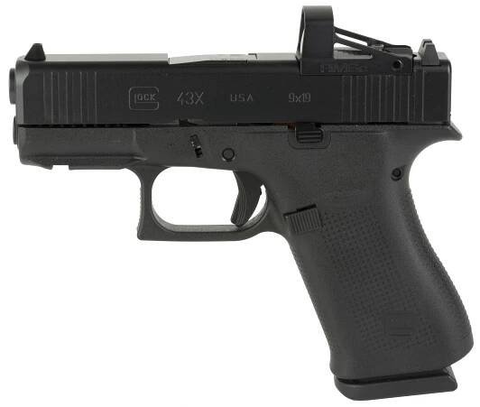 Alternative view of Glock 43X MOS W/RMSc Red Dot