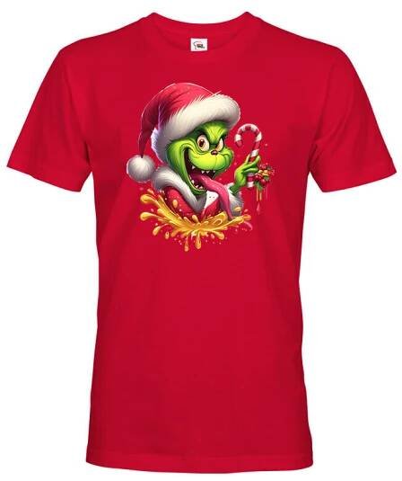 Pánské triko Grinch - skvělé vánoční triko