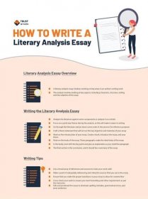 Writing a literary analysis essay infographic