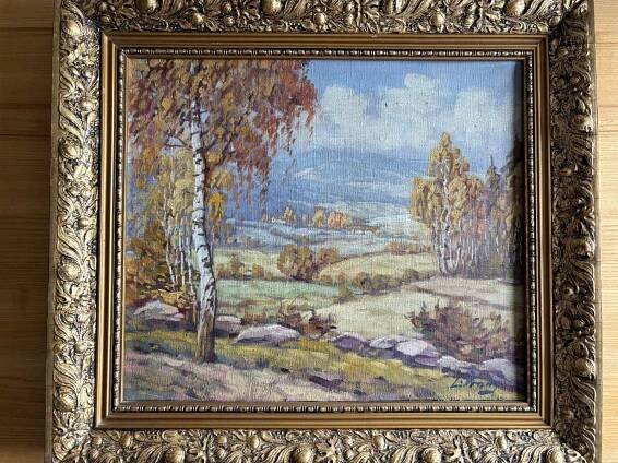 Obraz ak. malíř Ladislav Vraný, olej na plátně, 50x50 - Umění