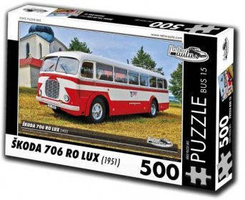Retro auta Puzzle BUS 15 ŠKODA 706 RO (1968) / 500 dílků - neuveden