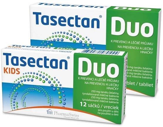 Tasectan Duo 12 tablet+KIDS 12 sáčků 2 x 12 ks