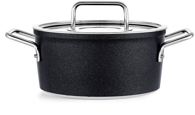 HRNEC, hliník, 20 cm  - černá, Basics, kov/sklo (20cm) - Fissler