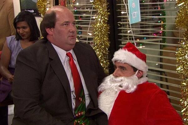 Steve Carell and Brian Baumgartner on The Office