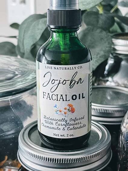 Gentle Jojoba Facial Oil for Sensitive Skin - 2 oz. - Live Naturally Co.