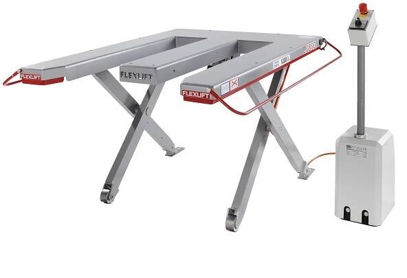 Plochý zvedací stůl, konstrukční řada E – Flexlift nosnost 600 kg