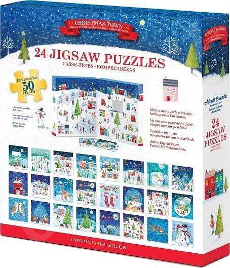Eurographics Puzzle Adventní kalendář Vánoční město 24x 50 dílků