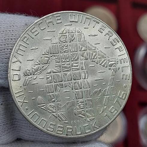 Investiční mince • 100 Schilling 1976 • Olympiáda Innsbruck