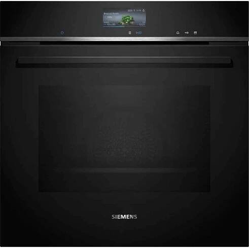 Vestavná kombinovaná parní trouba Siemens 60 x 60 cm černá HS736G3B1